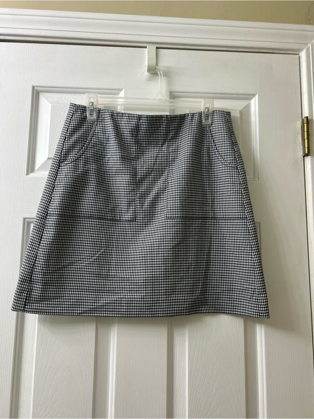 Loft Classic Blue and White Houndstooth Women’s Skirt Size 6